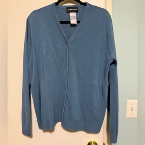 Sag Harbor Blue Cardigan Sweater XL